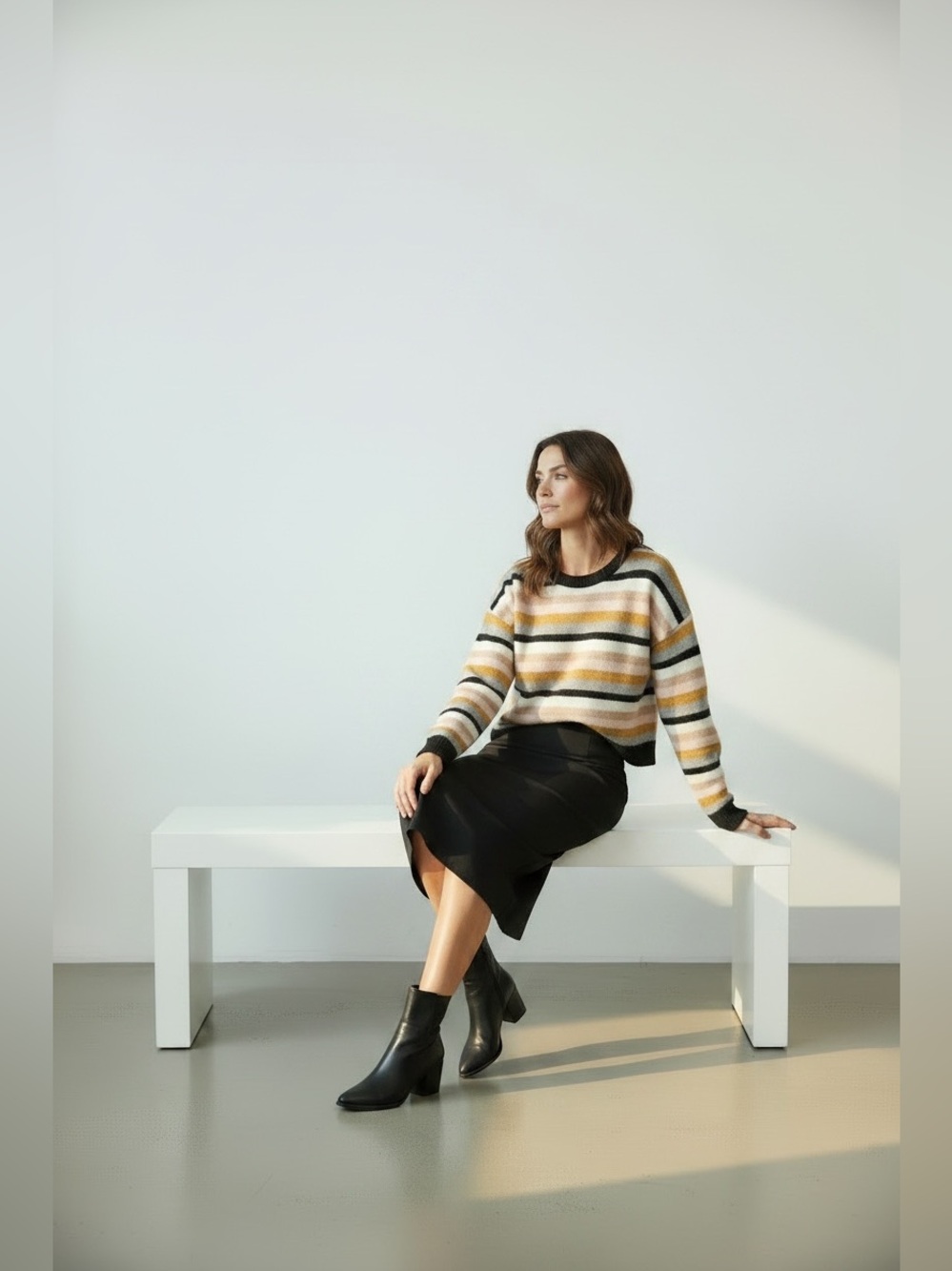 THML Striped Crewneck Sweater SzXS